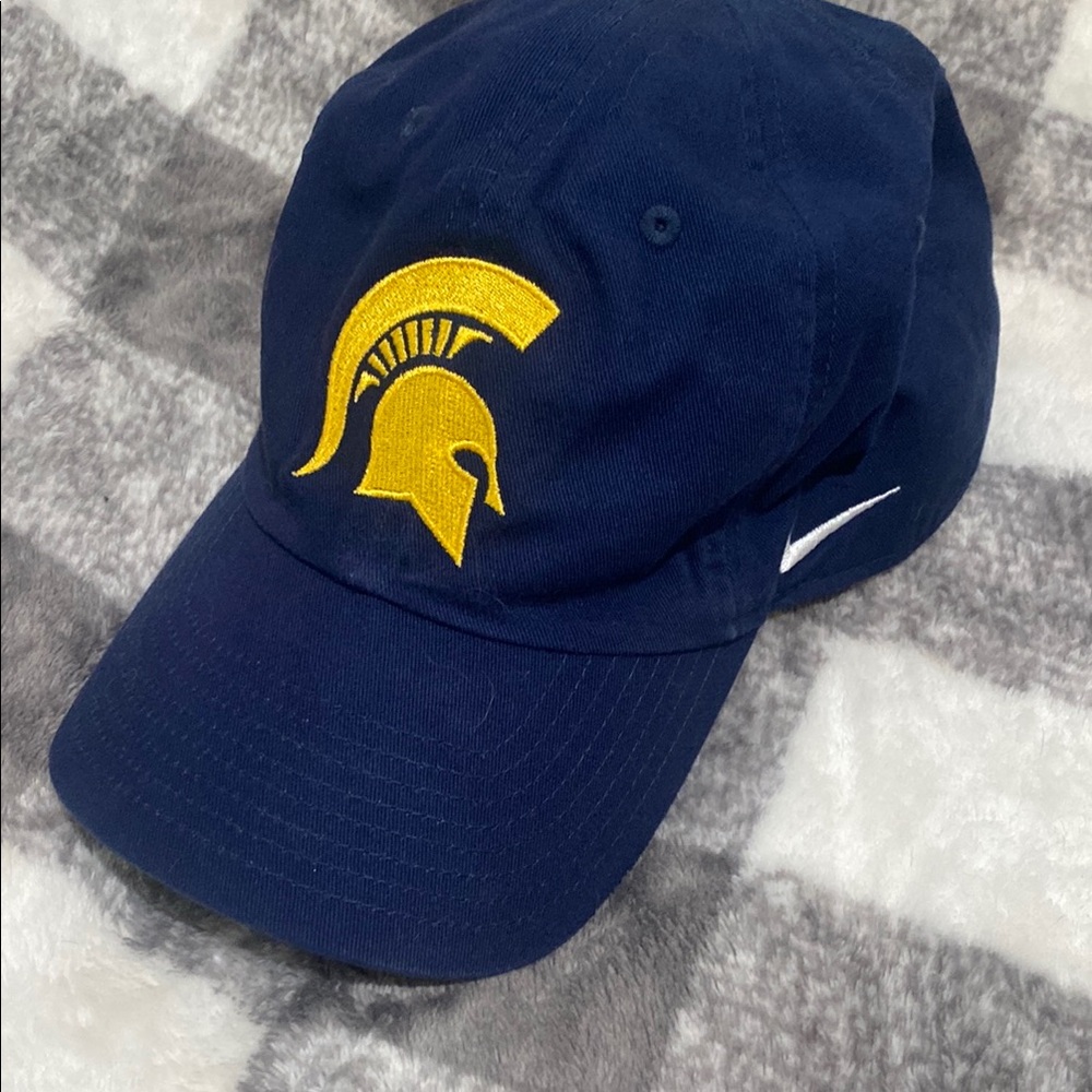 Nike Navy Blue Hat with Yellow Logo